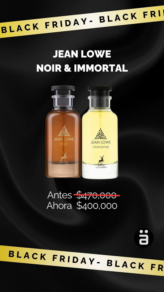 Oferta Dúo Jean Lowe Noir + Immortal Perfume Zugi 