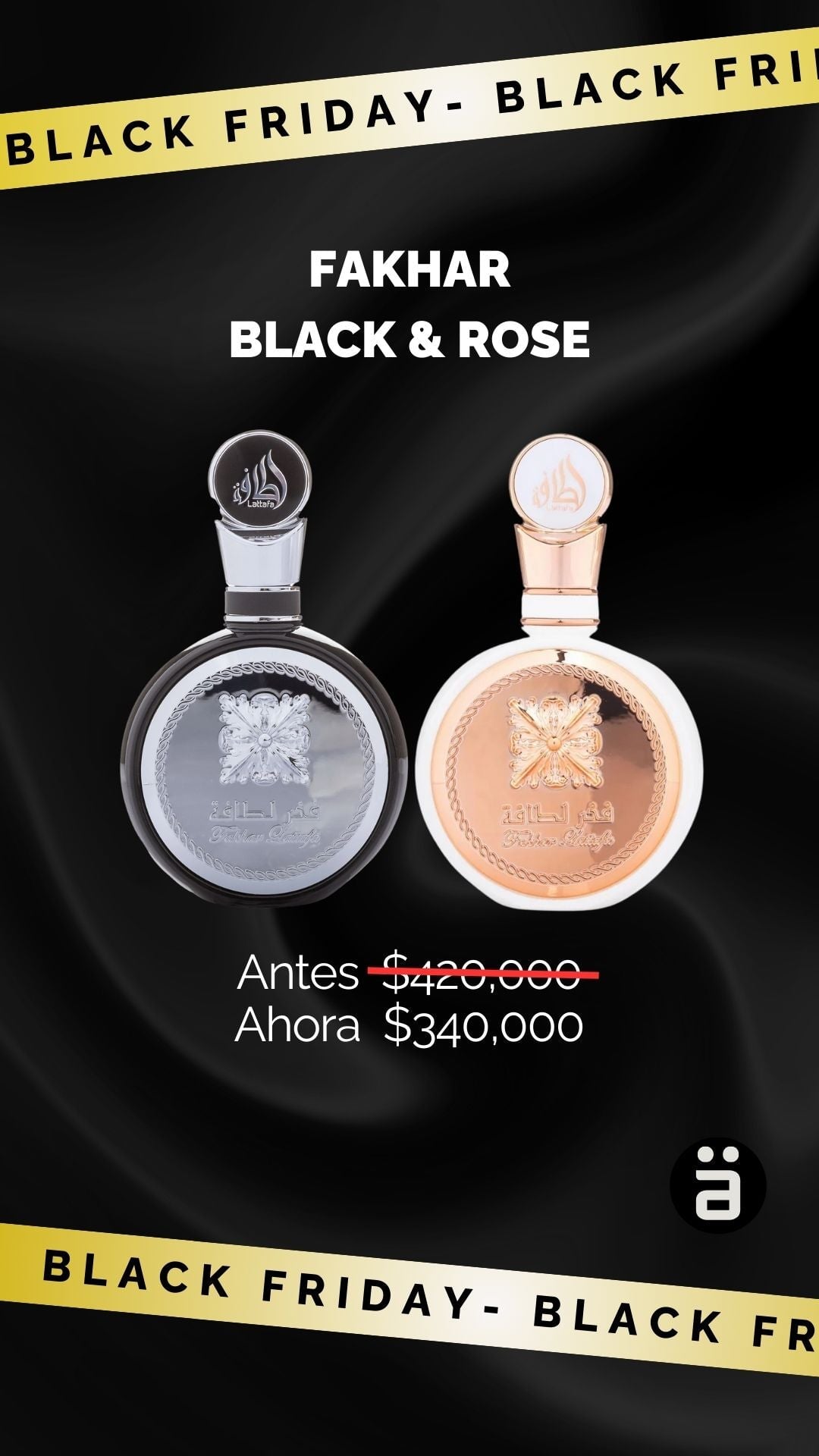 Oferta Dúo Lattafa Fakhar Black + Fakhar Rose Perfume Zugi 