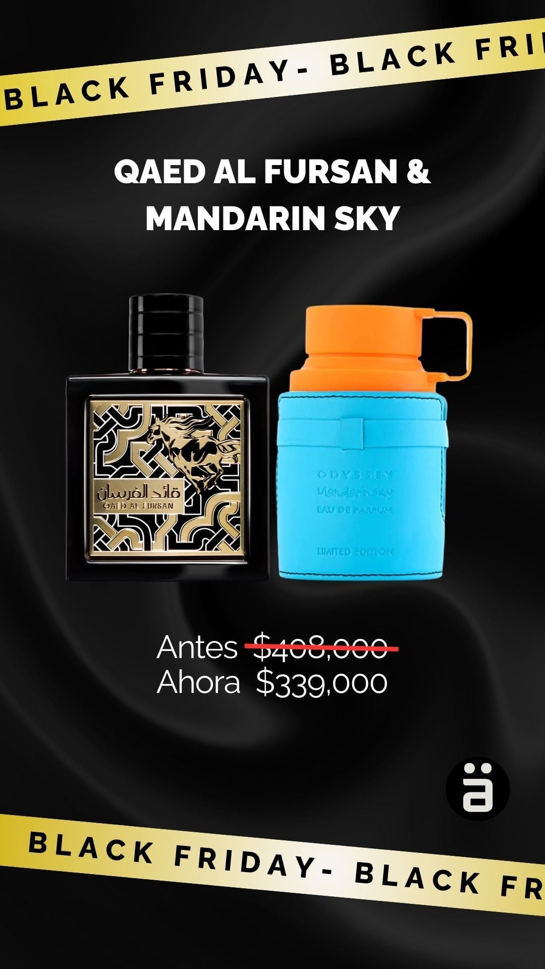 Oferta Dúo Qaed Al Fursan + Odyssey Mandarin Sky Perfume Zugi 